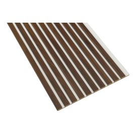 Dekoracyjne lamele ścienne - Orzech Columbia - 275CM - Płyta biała - Łączący - 46CM